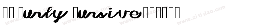 CK Curly Cursive字体转换